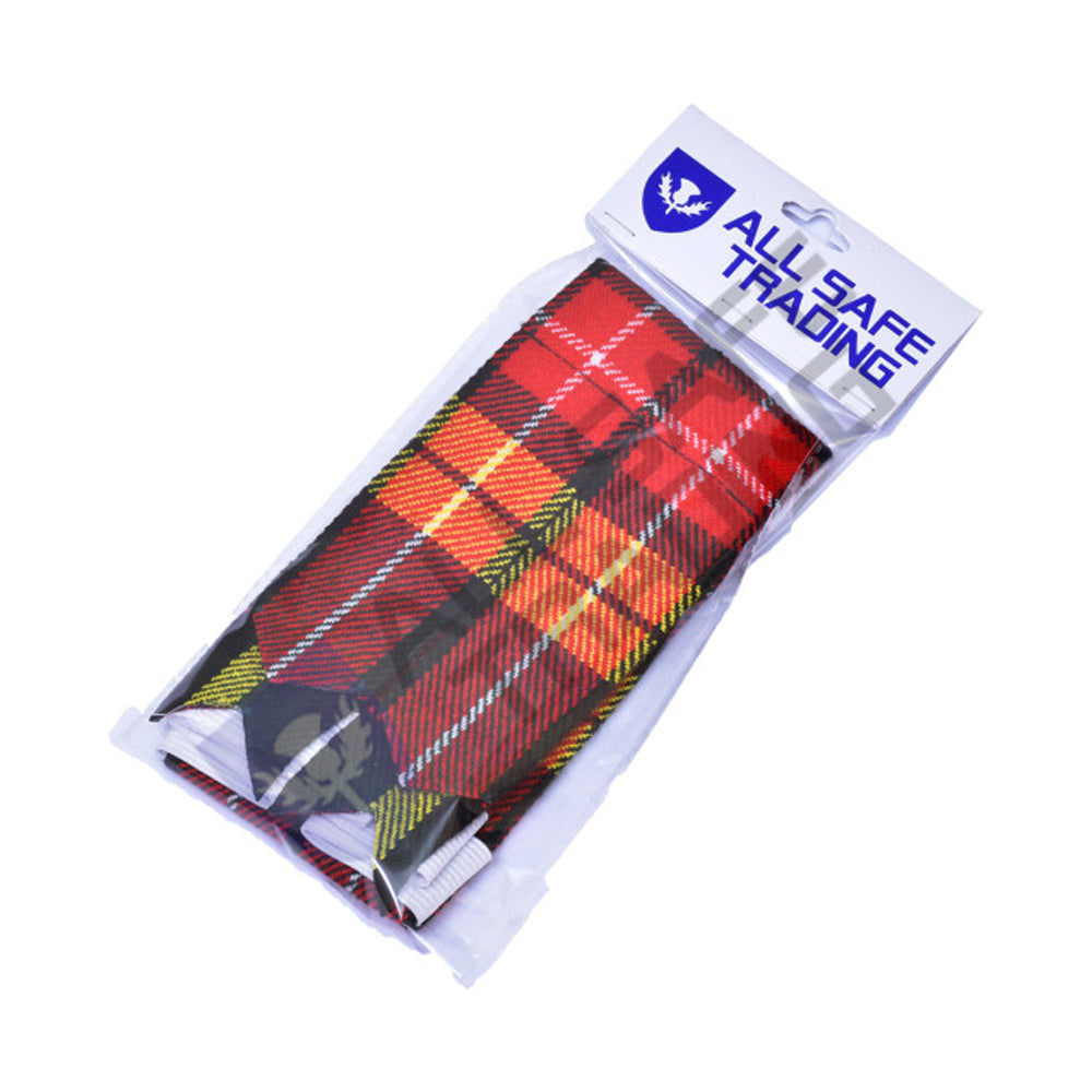New Scottish Buchanan Tartan Kilt Flashes (Pair)