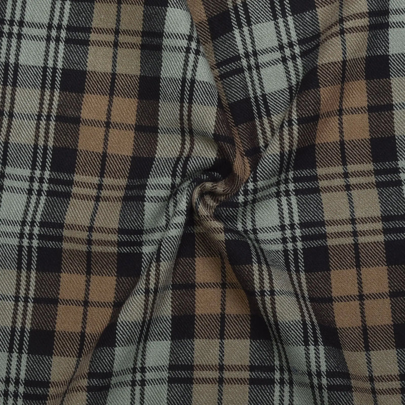 Scottish 13oz Tartan Plaid Fabric By The Yard - Black Watch Weathered Tartan All Safe International