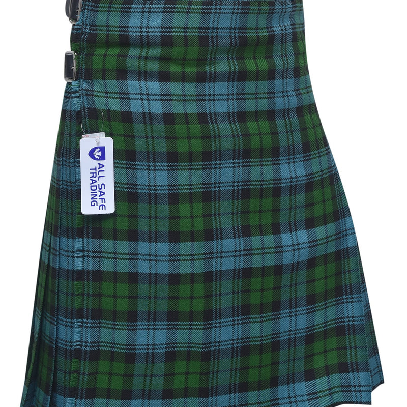 Men's 8 Yard Kilt for Men, Men's Deluxe Kilt, Scottish Tartan Kilt, Highland Wedding Kilt, Campbell Ancient Kilt