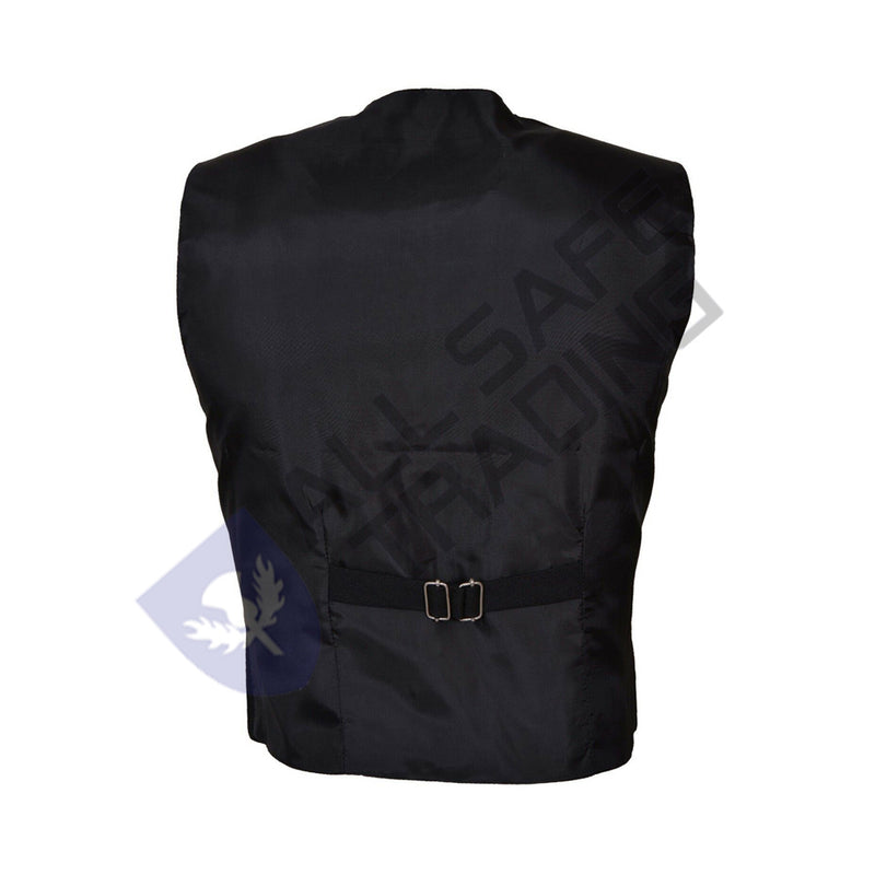 Prince Charlie Black Kilt Waistcoat / Vest
