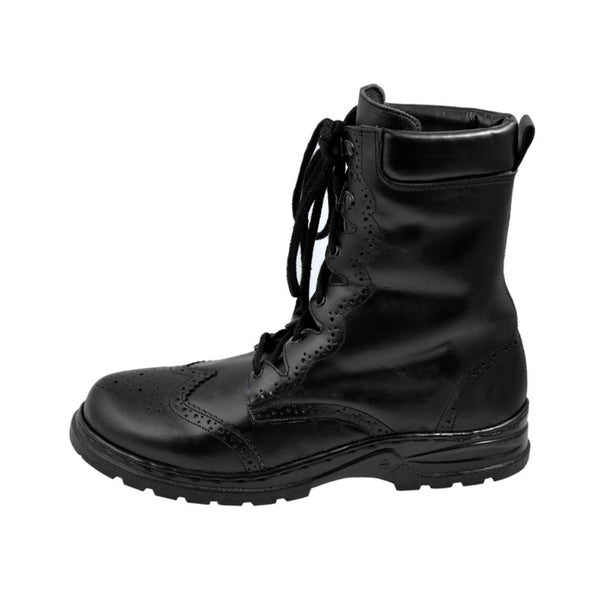 Scottish Black Leather Ghillie Boots Kilt Shoes UK Sizes 6-13