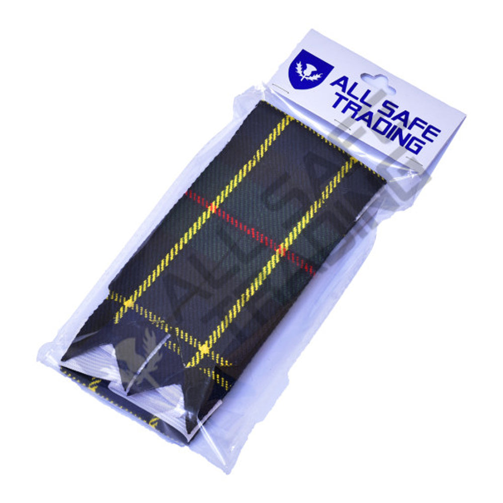 New Scottish Hunting Stewart Tartan Kilt Flashes (Pair)