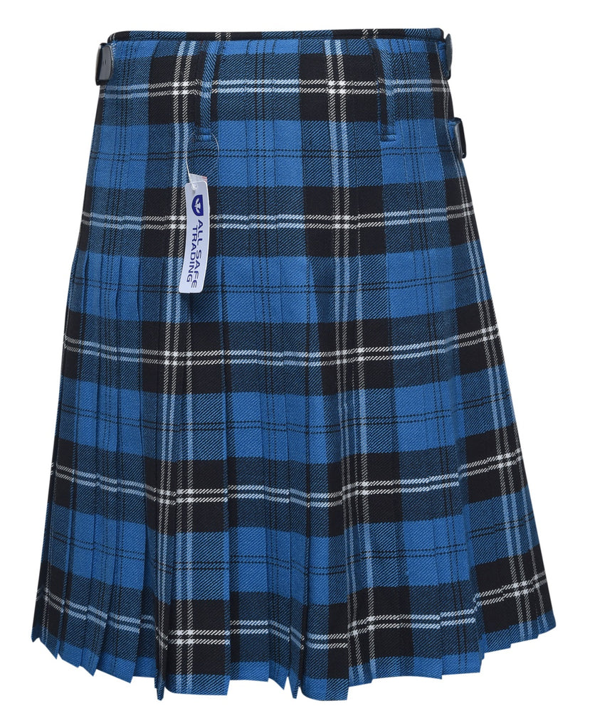 Men's 8 Yard Kilt for Men, Men's Deluxe Kilt, Scottish Tartan Kilt, Highland Wedding Kilt, Blue Ramsay Kilt