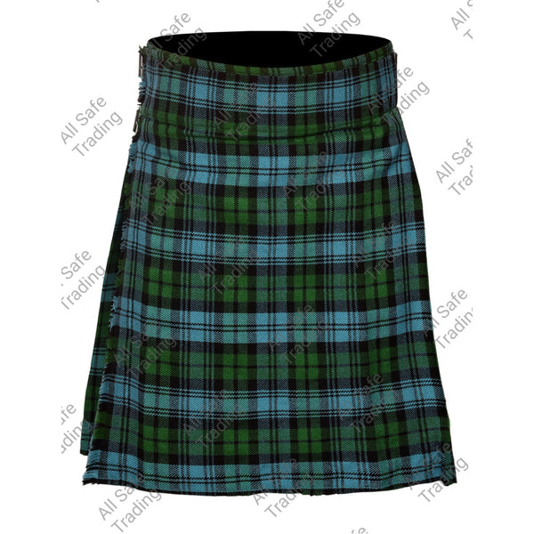 Men's Scottish 6 Piece Casual Kilt Outfit with Sporran, Campbell Ancient Tartan Kilt