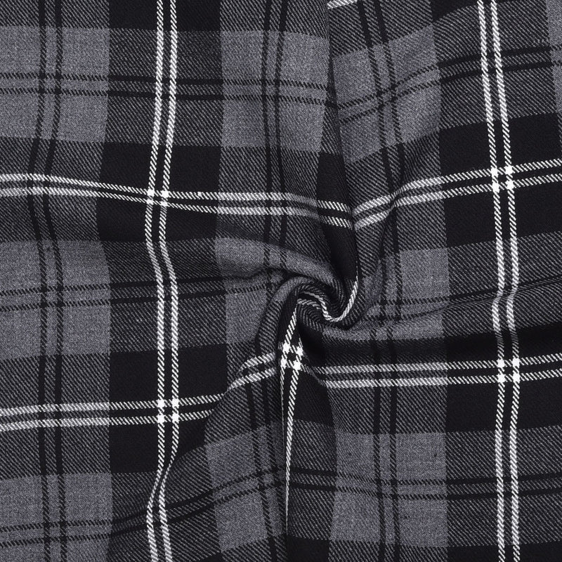 Scottish 13oz Tartan Plaid Fabric By The Yard - Granite Tartan