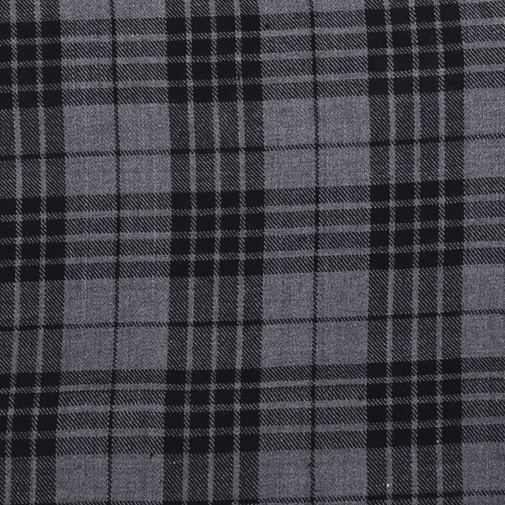 Scottish 13oz Tartan Plaid Fabric By The Yard - Grey Watch Tartan