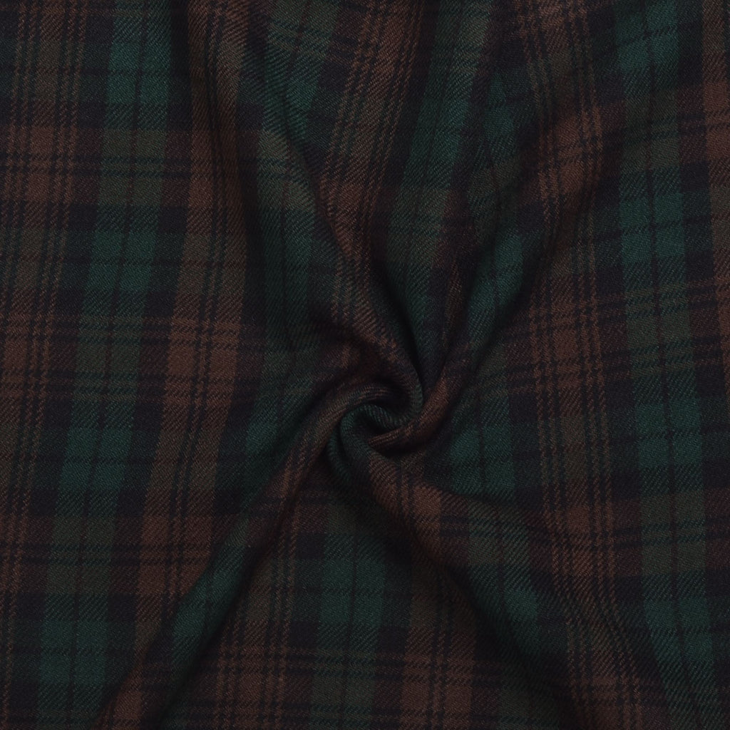 Scottish 13oz Tartan Plaid Fabric By The Yard - Brown Watch Tartan