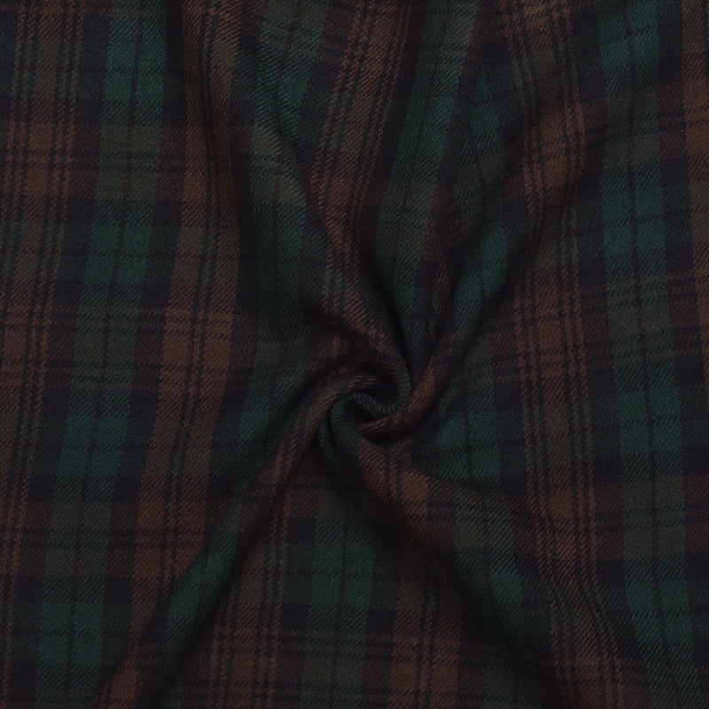 Scottish 13oz Tartan Plaid Fabric By The Yard - Brown Watch Tartan