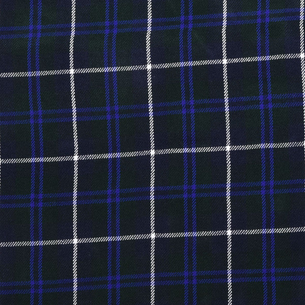Scottish 13oz Tartan Plaid Fabric By The Yard - Blue Douglas Tartan