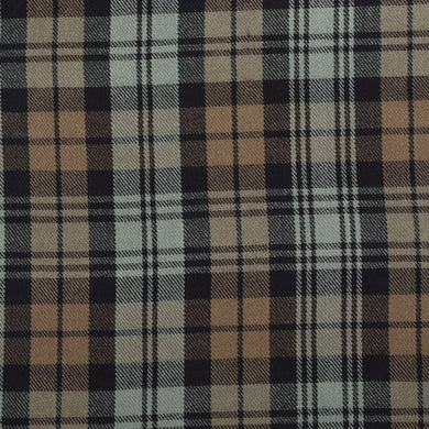 Scottish 13oz Plaid Fabric By The Yard - Black Watch Weathered