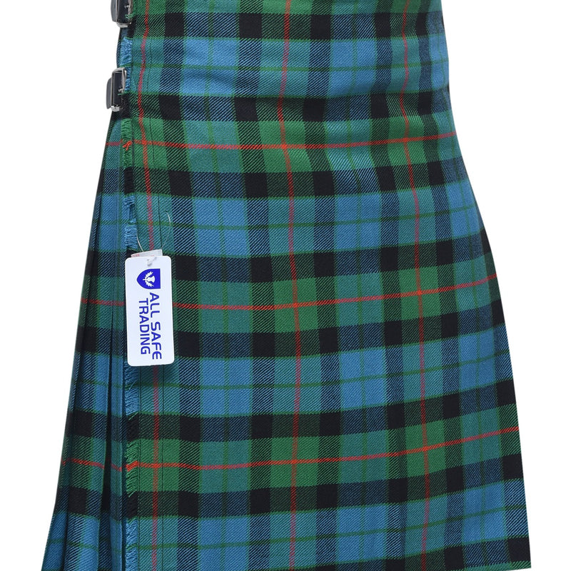 Men's 8 Yard Kilt for Men, Men's Deluxe Kilt, Scottish Tartan Kilt, Highland Wedding Kilt, Gunn Ancient Kilt