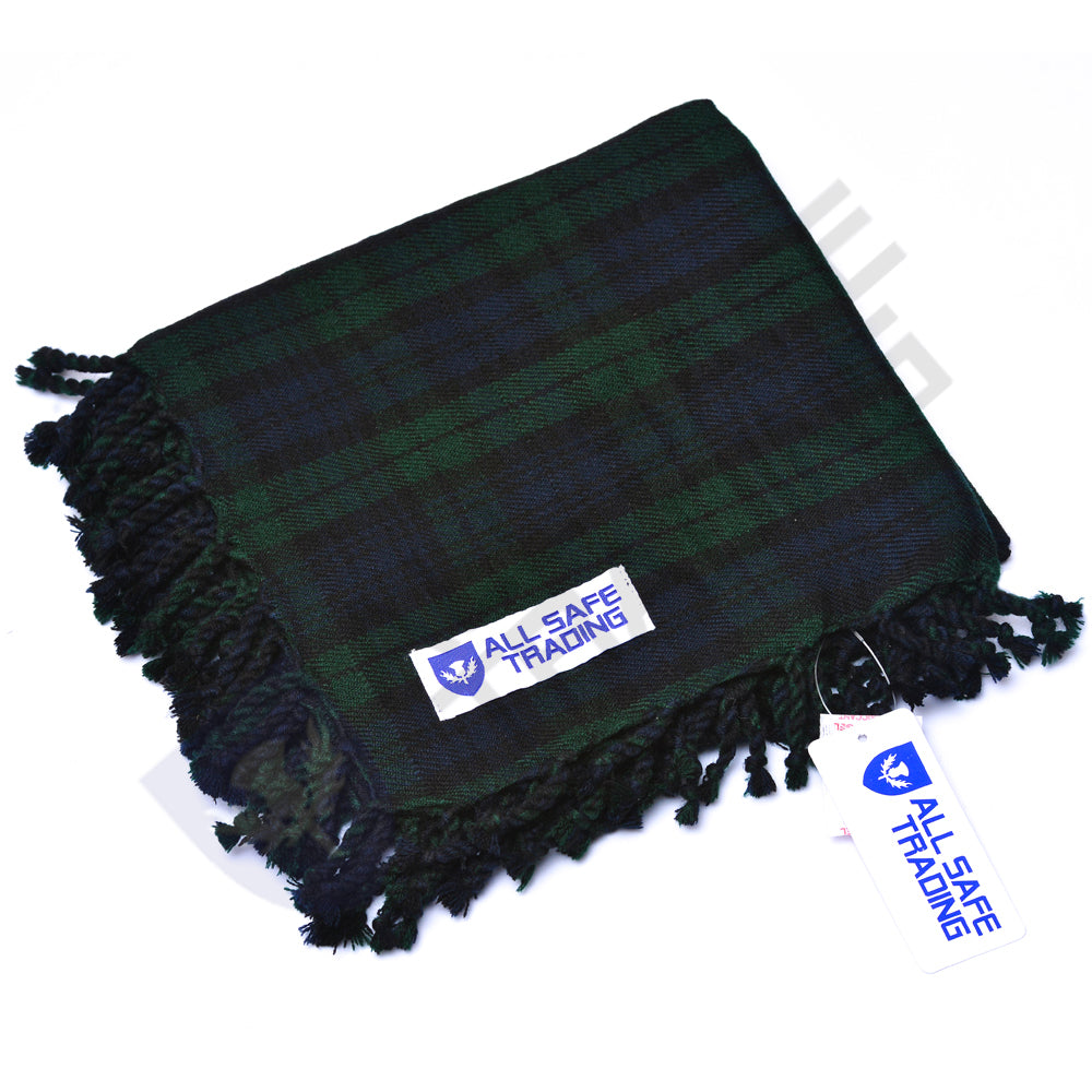 Scottish Men's Kilt Tartan Fly Plaid - Black Watch
