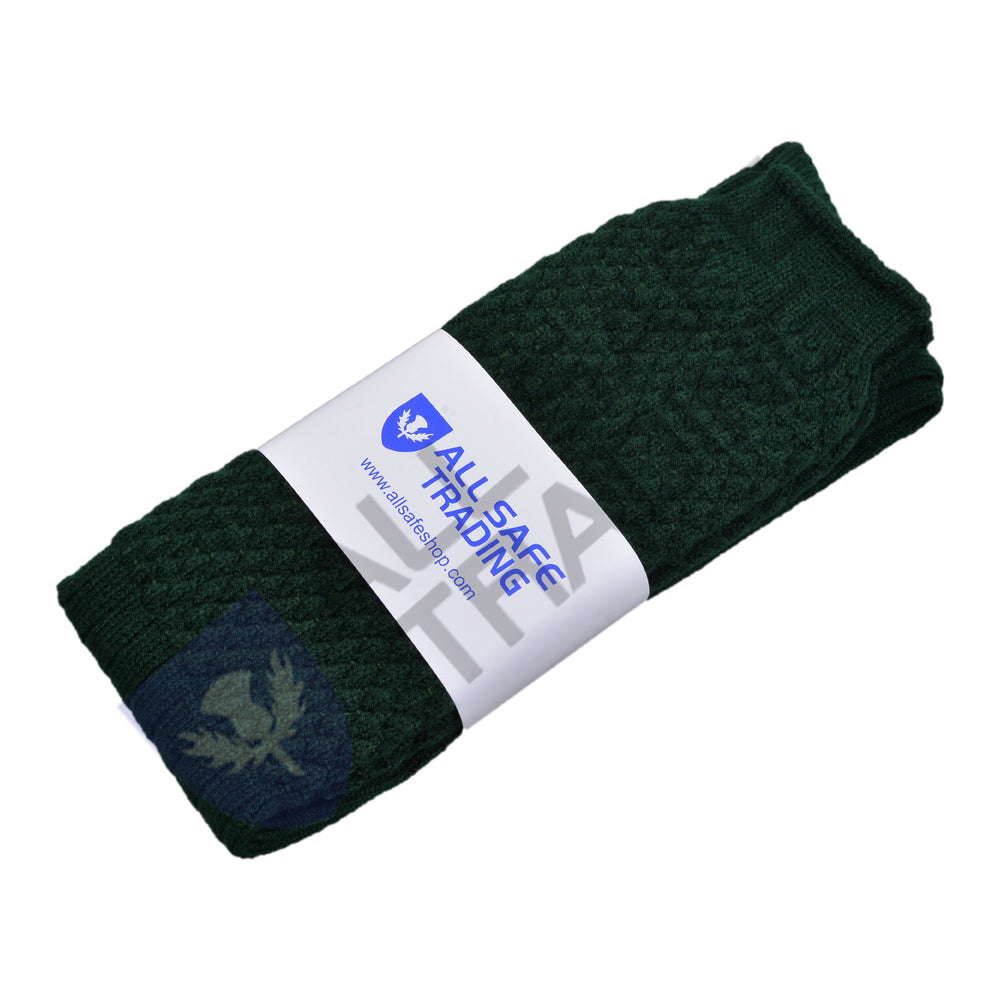 Scottish Men's Bubbles Kilt Hose, Kilt Socks - Green
