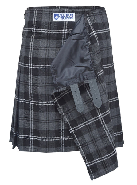 Men's 8 Yard Kilt for Men, Men's Deluxe Kilt, Scottish Tartan Kilt, Highland Wedding Kilt, Granite Kilt