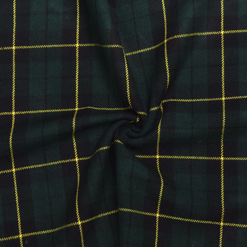 Scottish 13oz Tartan Plaid Fabric By The Yard - Wallace Hunting Tartan