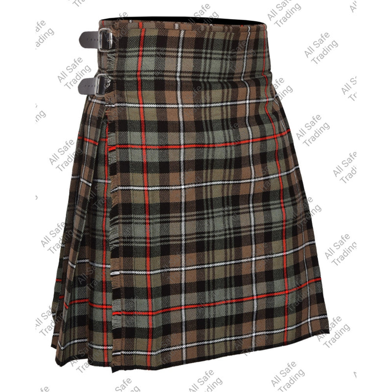 Men's Scottish 6 Piece Casual Kilt Outfit with Sporran, Mackenzie Weathered Tartan Kilt