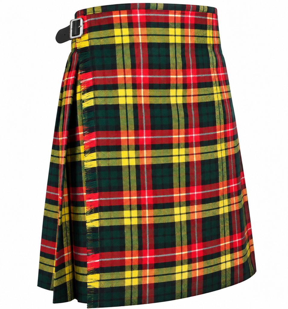 Authentic Scottish Men's Tartan Kilts - Highland Light Weight Value Kilt Embrace Your Heritage with Comfort Buchanan Tartan Kilt