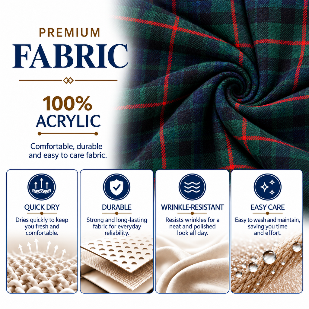 Authentic Scottish Men's Tartan Kilts - Highland Light Weight Value Kilt Embrace Your Heritage with Comfort Gunn Tartan Kilt