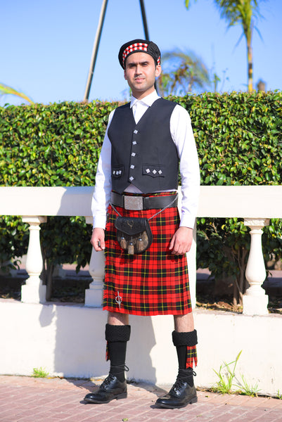 Men's 8 Yard Kilt for Men, Men's Deluxe Kilt, Scottish Tartan Kilt, Highland Wedding Kilt, Gunn Ancient Kilt