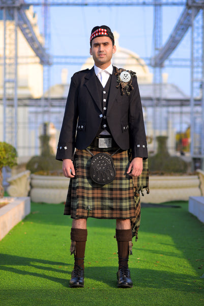 Men's 5 Yard Scottish Tartan Kilt, Highland Wedding Kilt, Masonic Tartan Kilt