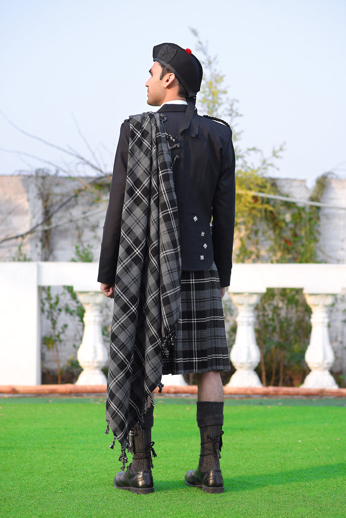 Scottish Men's Kilt Tartan Fly Plaid - Wallace