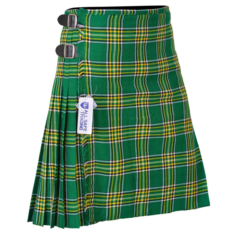 Scottish Traditional Tartan Kilt for Kids, Boys and Girls Toddler Kilts with Ease of Size - Irish Heritage Tartan