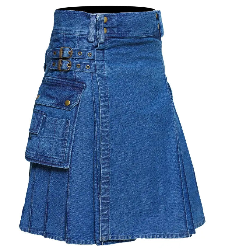 Men's Deluxe Utility Denim Kilt - Modern Utility Kilt for Men, Authentic Jean Kilts with Tactical Style 48 Men's Deluxe Utility Denim Kilt - Modern Utility Kilt for Men, Authentic Jean Kilts with Tactical Style 48