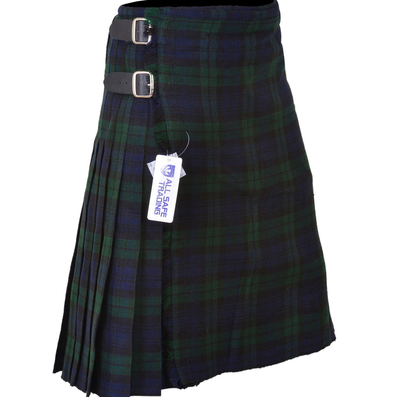 Scottish Traditional Tartan Kilt for Kids, Boys and Girls Toddler Kilts with Ease of Size - Black Watch Tartan