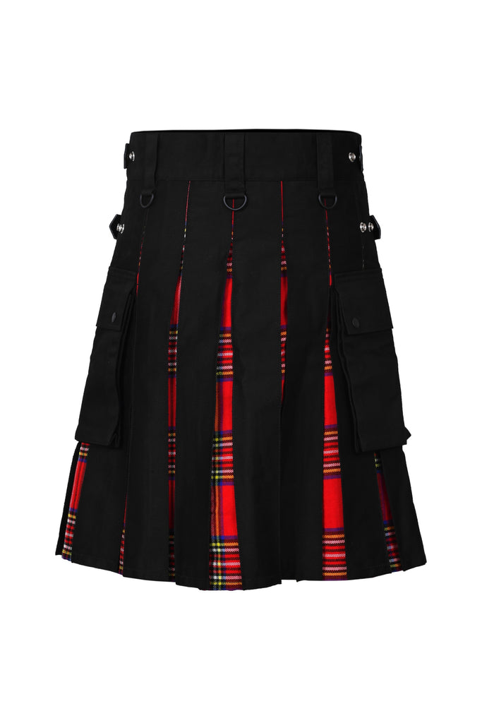 Men's Royal Stewart Tartan Hybrid Kilt with Cargo Pockets, Utility Kilt