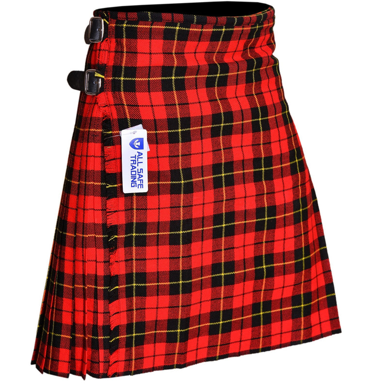 Scottish Traditional Tartan Kilt for Kids, Boys and Girls Toddler Kilts with Ease of Size - Wallace  Tartan