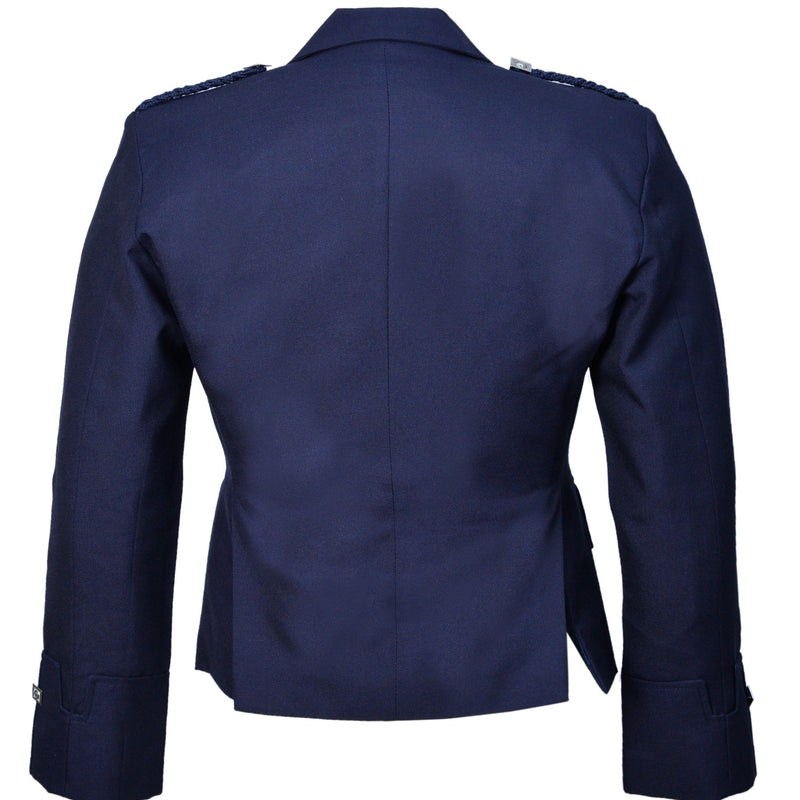 Scottish Blue Argyle Kilt Jacket With Waistcoat/Vest - Sizes 36"- 54"