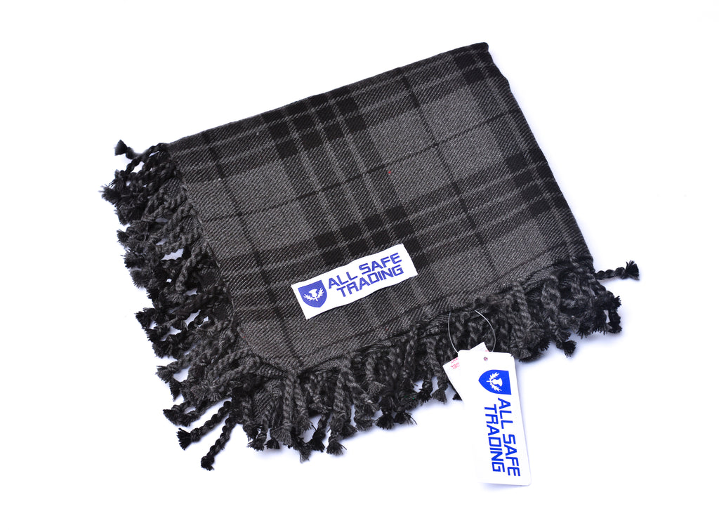 Scottish Men's Kilt Tartan Fly Plaid - Grey