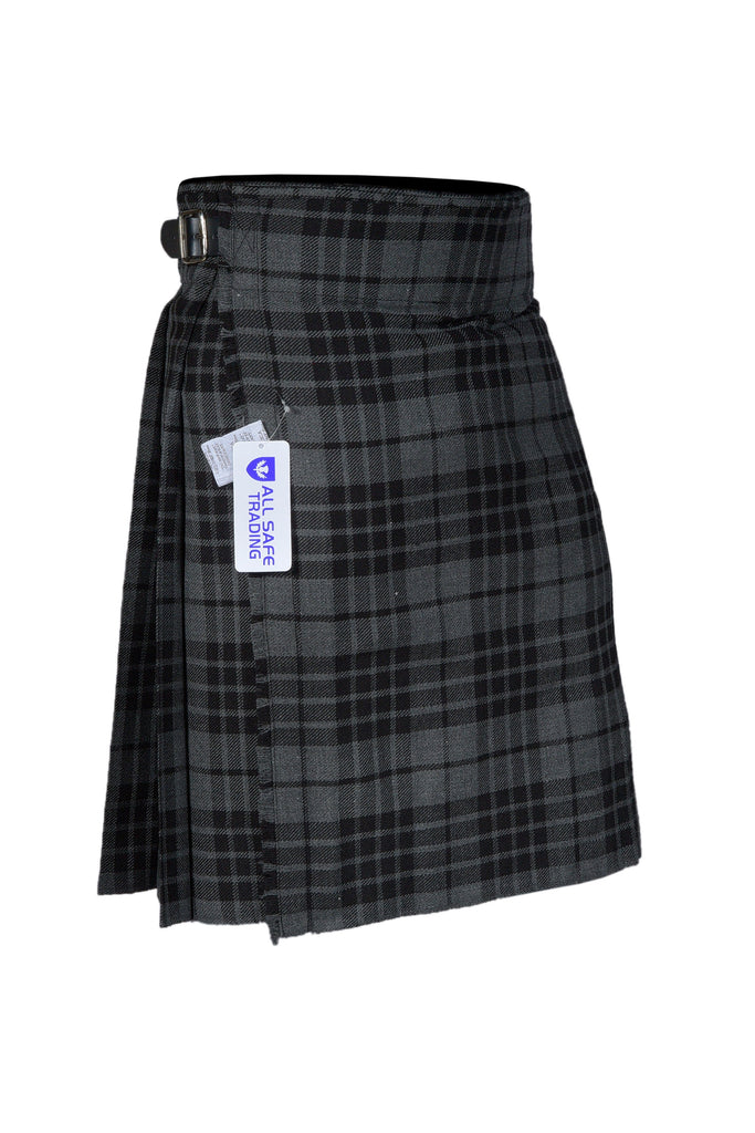 Authentic Scottish Men's Tartan Kilts - Highland Light Weight Value Kilt Embrace Your Heritage with Comfort Grey Tartan Kilt