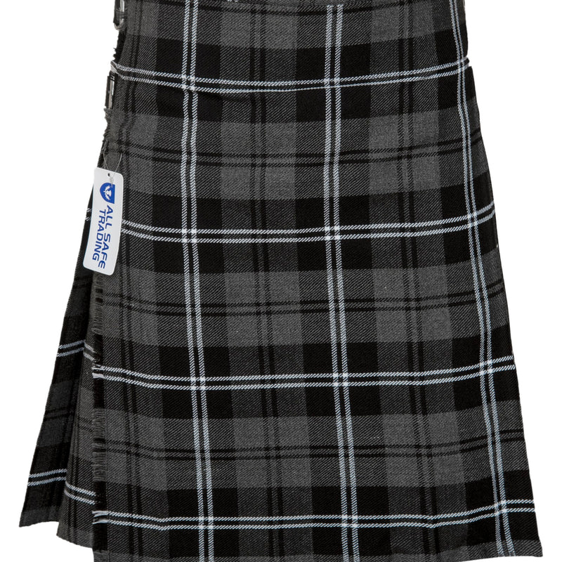 Men's 5 Yard Scottish Tartan Kilt, Highland Wedding Kilt, Granite Tartan Kilt