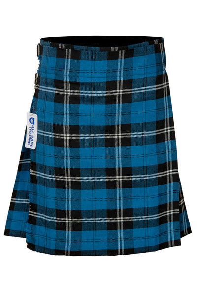 Men's 5 Yard Scottish Tartan Kilt, Highland Wedding Kilt, Blue Ramsay Tartan Kilt