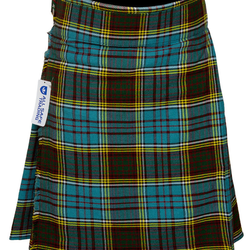 Men's 5 Yard Scottish Tartan Kilt, Highland Wedding Kilt, Anderson Tartan Kilt
