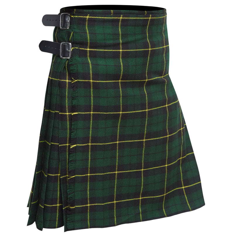 Scottish Traditional Tartan Kilt for Kids, Boys and Girls Toddler Kilts with Ease of Size - Wallace Hunting Tartan