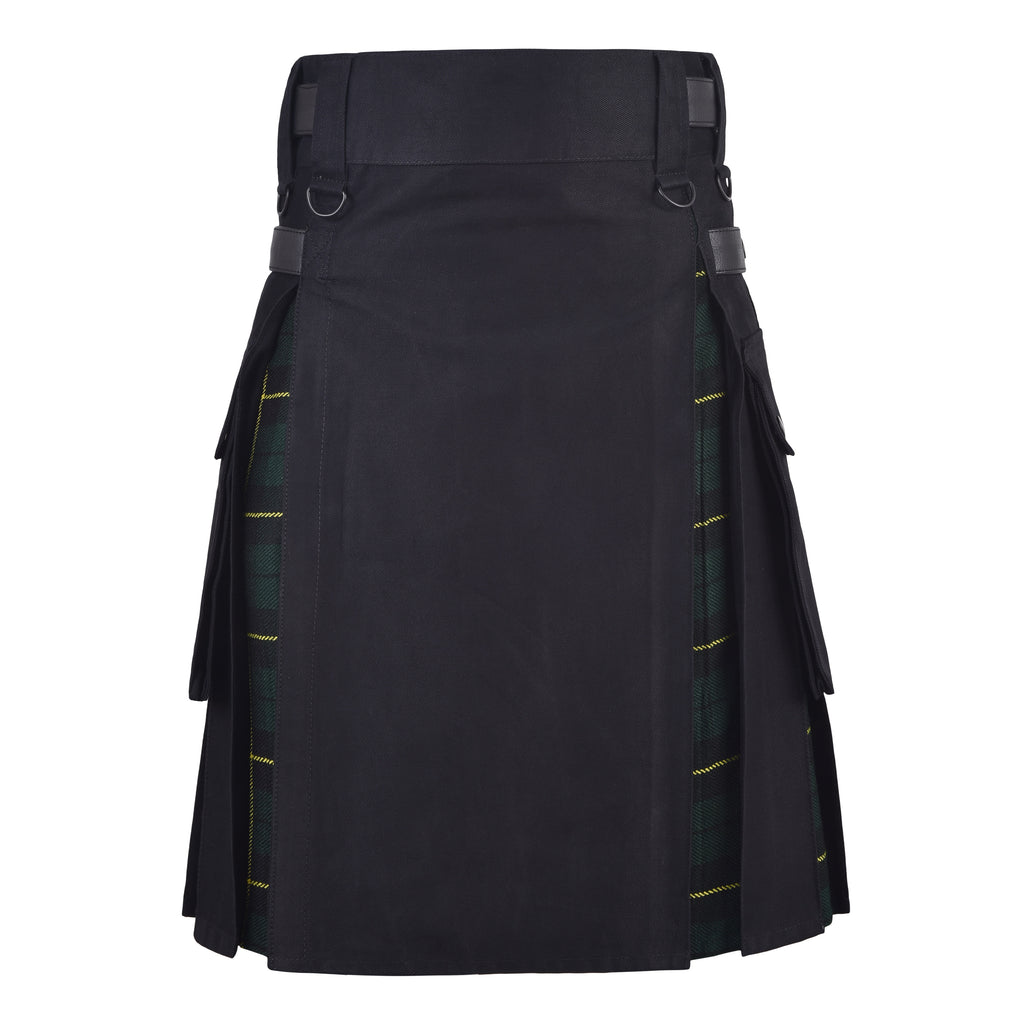 Men's Wallace Hunting Tartan Hybrid Kilt with Cargo Pockets, Utility Kilt