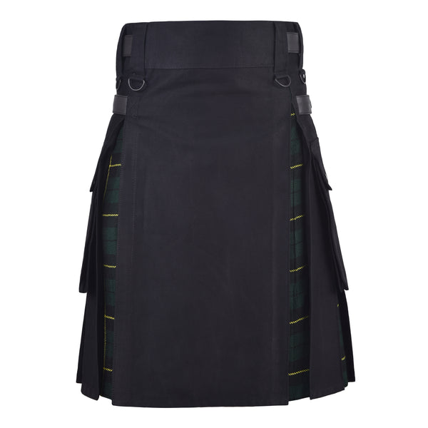 Men's Wallace Hunting Tartan Hybrid Kilt with Cargo Pockets, Utility Kilt