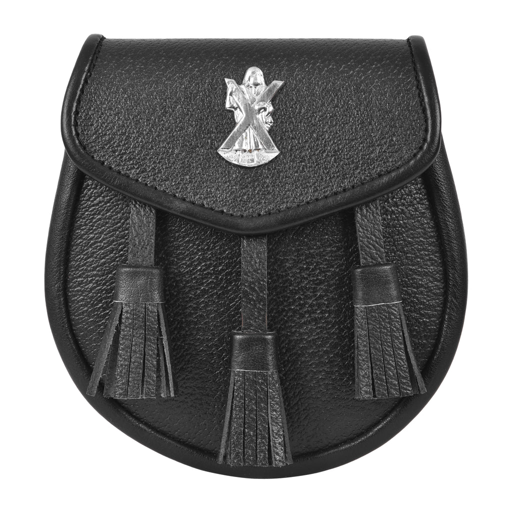 Premium Leather Sporran for Men - St. Andrew Badge Sporran, Ideal Kilt Accessories for Men, Scottish Kilt Sporran with Chain Belt