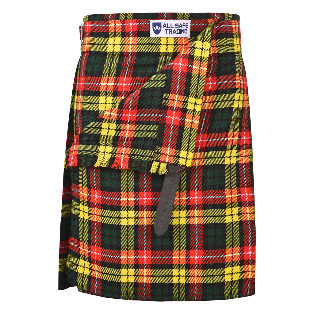 Authentic Scottish Men's Tartan Kilts - Highland Light Weight Value Kilt Embrace Your Heritage with Comfort Buchanan Tartan Kilt