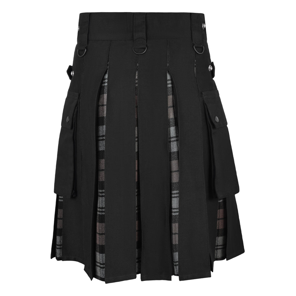 Women’s Black Watch Weathered Hybrid Kilt – Plaid Mini Skirt for Golf, Highland Games & Casual Wear