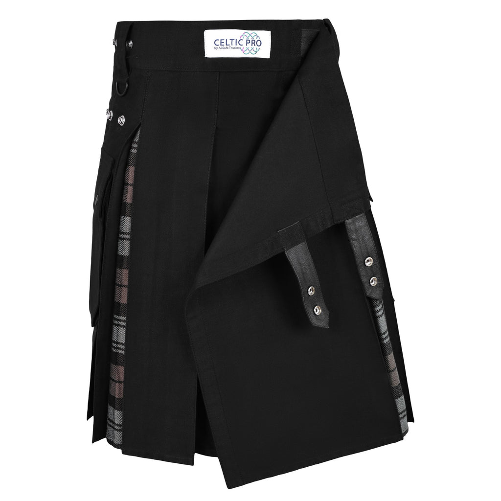 Women’s Black Watch Weathered Hybrid Kilt – Plaid Mini Skirt for Golf, Highland Games & Casual Wear