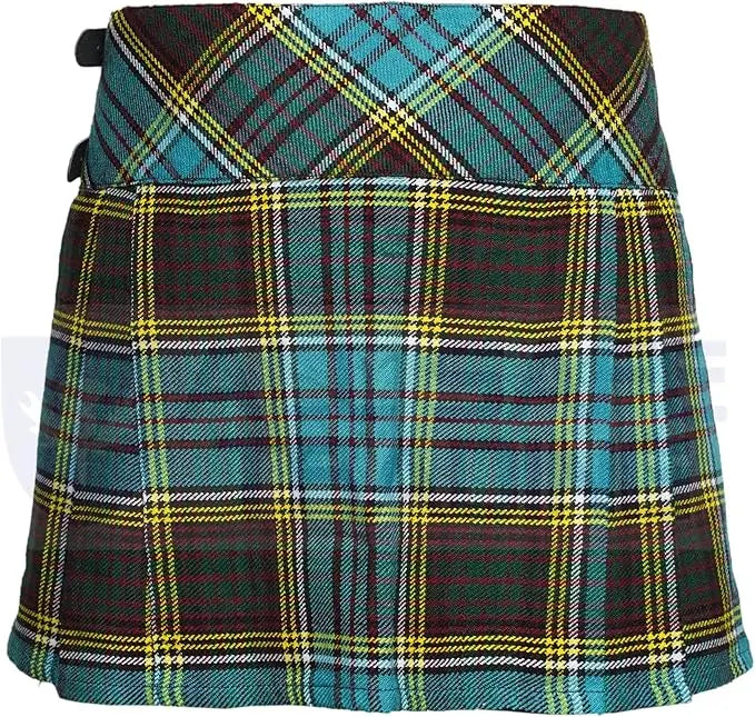 Women's 16'' Anderson Tartan Pleated Billie Kilt Skirt All Safe International
