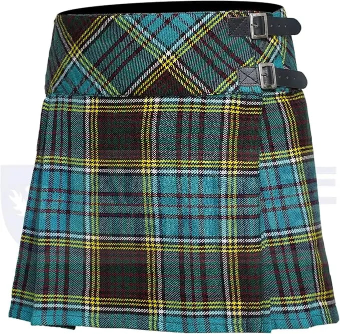 Women's 16'' Anderson Tartan Pleated Billie Kilt Skirt All Safe International