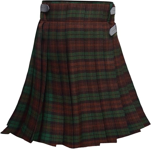 Men's 5 Yard Scottish Tartan Kilt, Highland Wedding Kilt, Brown Watch Tartan Kilt
