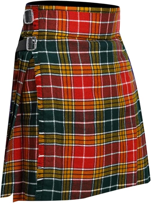 Men's 5 Yard Scottish Tartan Kilt, Highland Wedding Kilt, Buchanan Ancient Tartan Kilt