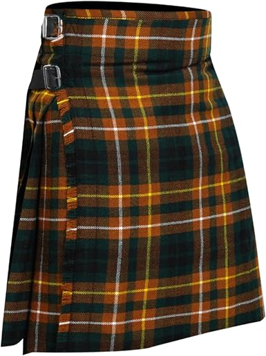Men's 5 Yard Scottish Tartan Kilt, Highland Wedding Kilt, Buchanan Hunting Tartan Kilt