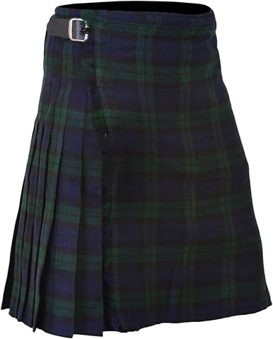 Authentic Scottish Men's Tartan Kilts - Highland Light Weight Value Kilt Embrace Your Heritage with Comfort Black Watch Tartan Kilt