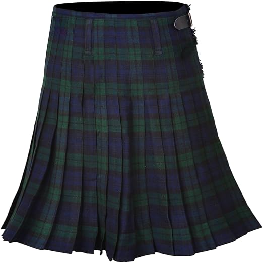 Authentic Scottish Men's Tartan Kilts - Highland Light Weight Value Kilt Embrace Your Heritage with Comfort Black Watch Tartan Kilt